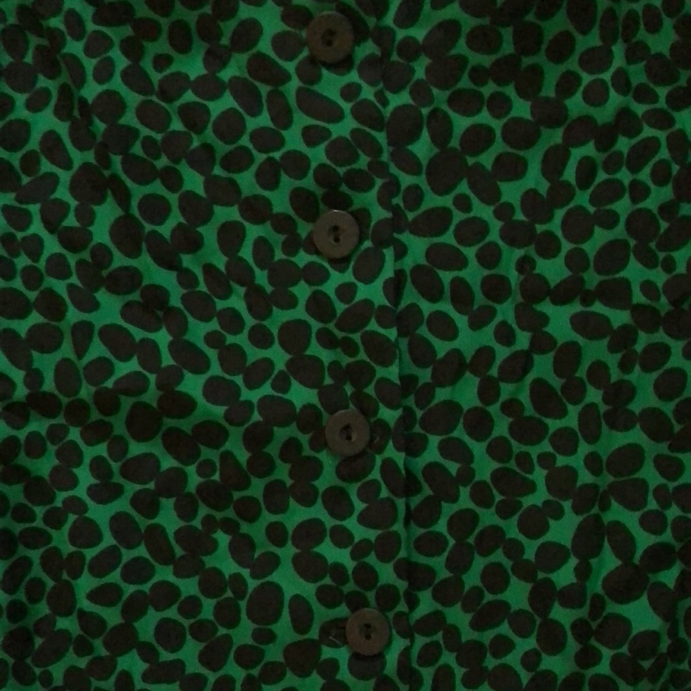 VTG Emerald Green Cheetah Print Dress, Size S, by MENU - Picture 9 of 11
